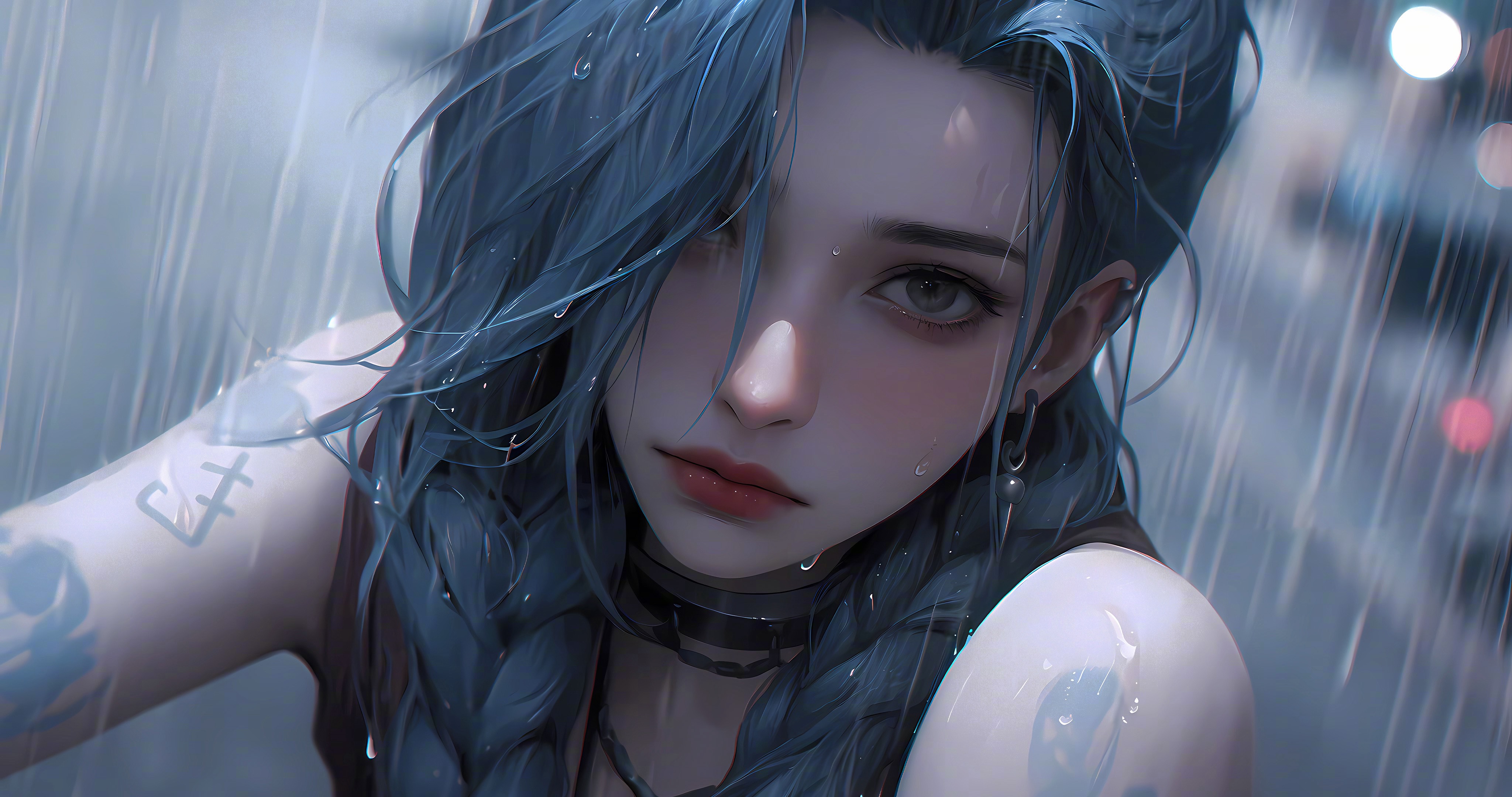 金克斯-雨中美女